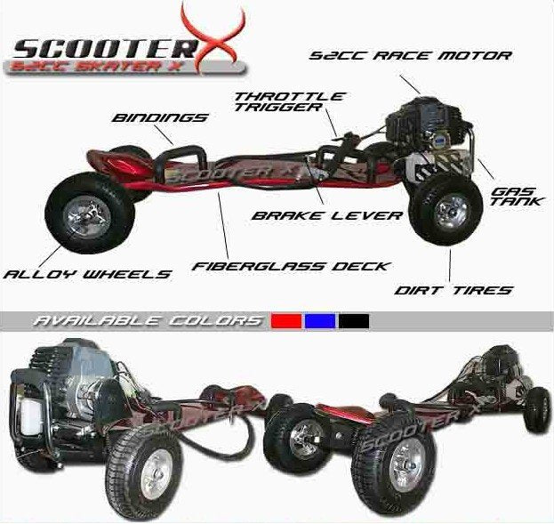 49cc gasoline powered scooterboard