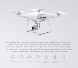 DJI Phantom 4 pro /  Drone black color with 4K video