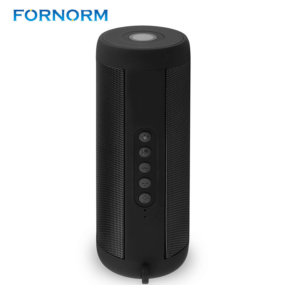 FORNORM  Bluetooth Waterproof Speaker With Microphone Call Audio Input For Hiking